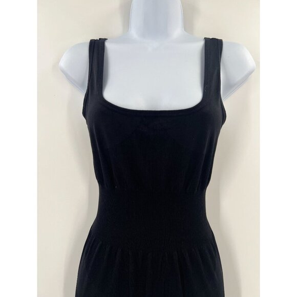 We Wore What Small Black Athleisure Biker Romper Square Neck Jumpsuit One Piece - Picture 4 of 13